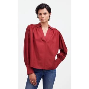 Madewell Women’s NWT Easy Long-Sleeve Popover Shirt Size Small